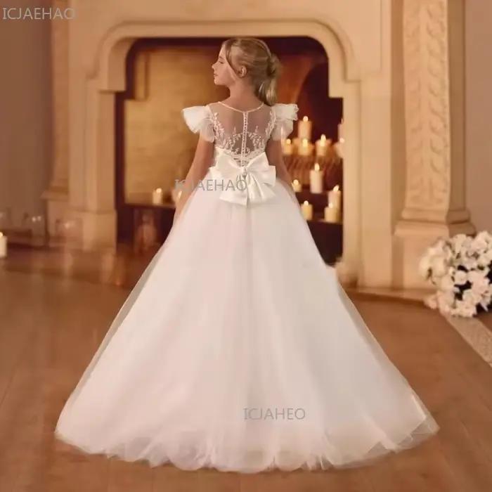 Robe de princesse bouffante pour filles, tenue de soirée formelle pour anniversaire, spectacle, concours de beauté, ou occasion spéciale pour enfants