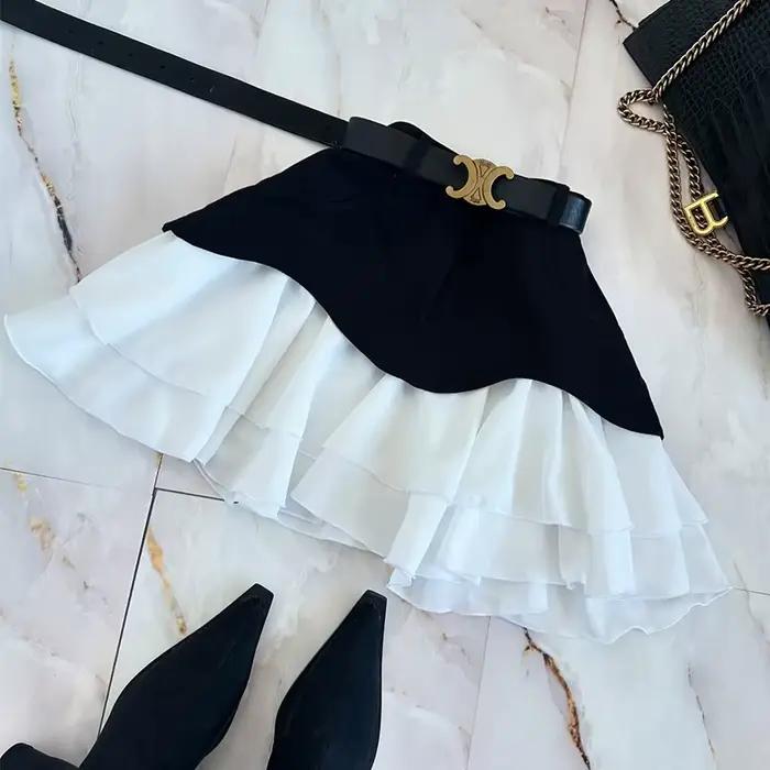 Jupe gâteau en jean pour femmes