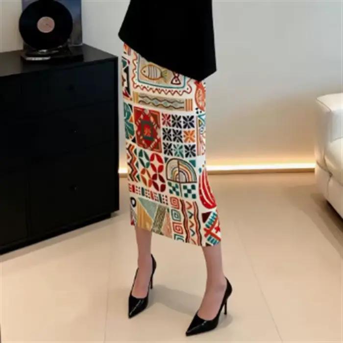 Jupe plissée pour femme style Miyake
