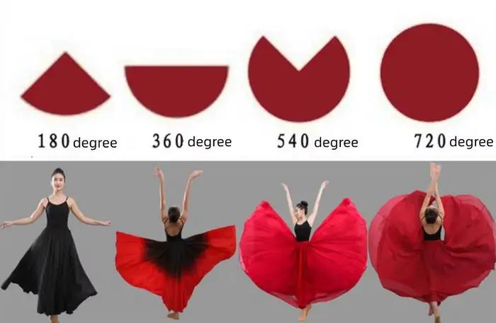 Jupe de Ballet longue rose rouge pour filles, jupe Flamenco en mousseline de soie pour enfants, jupe longue moderne pour salle de bal, vêtements de danse
