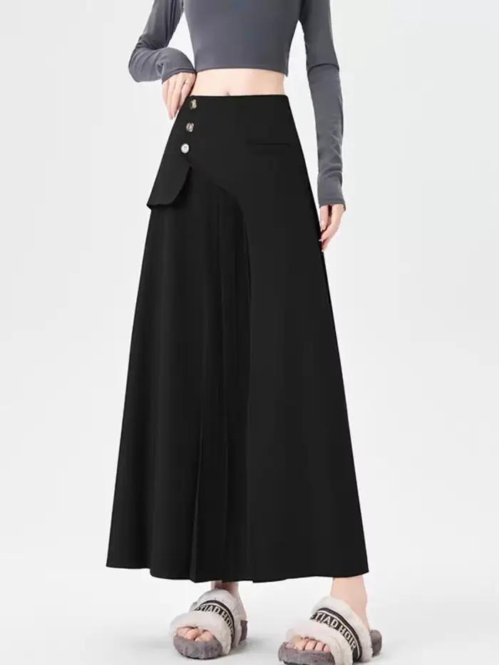 Jupes mi-longues grises pour femmes