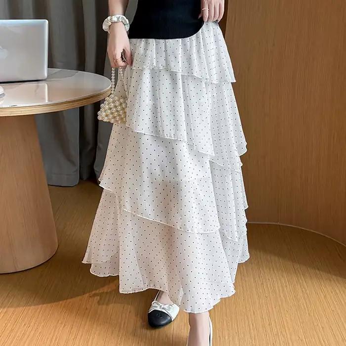 Jupe asymétrique à volants pour femme