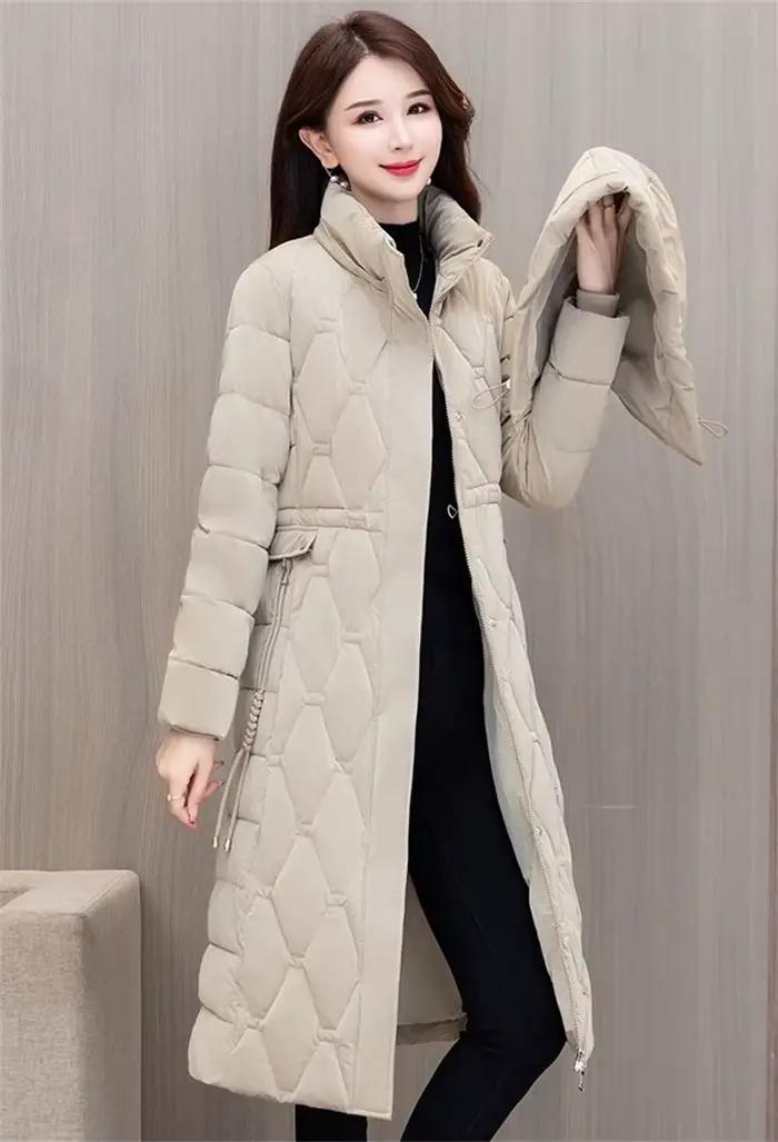 Manteau d'hiver pour femme, mode coréenne, grande taille, capuche, coupe-vent, chaud, parkas longues, veste en coton de luxe, manteau Y2K
