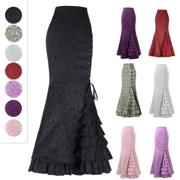 Jupes longues gothiques Vintage pour femmes