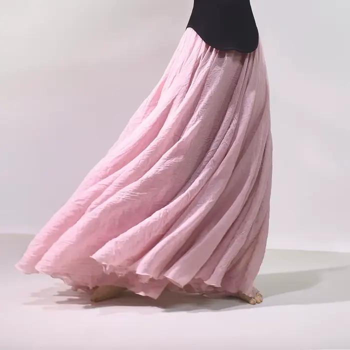 Jupes longues en coton et lin pour femmes