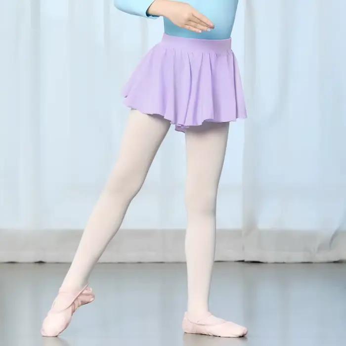 Jupe de Ballet en Mousseline de Soie pour Fille, Courte de brevà Taille artificiel astique pour Enfant et Adolescent