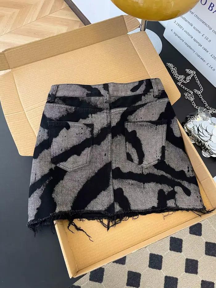 Nouvelle jupe en jean taille haute pour femme