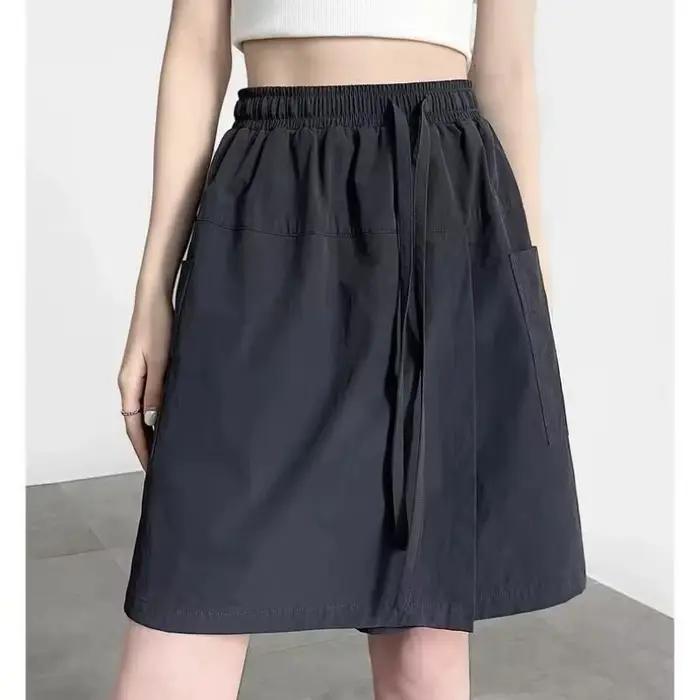 Jupe coréenne d'été YEMOCILE femelle adulte polyester coupe régulière plage style streetwear