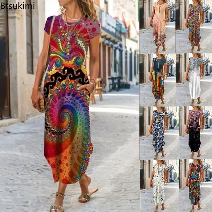 Robe longue style Boho pour femmes