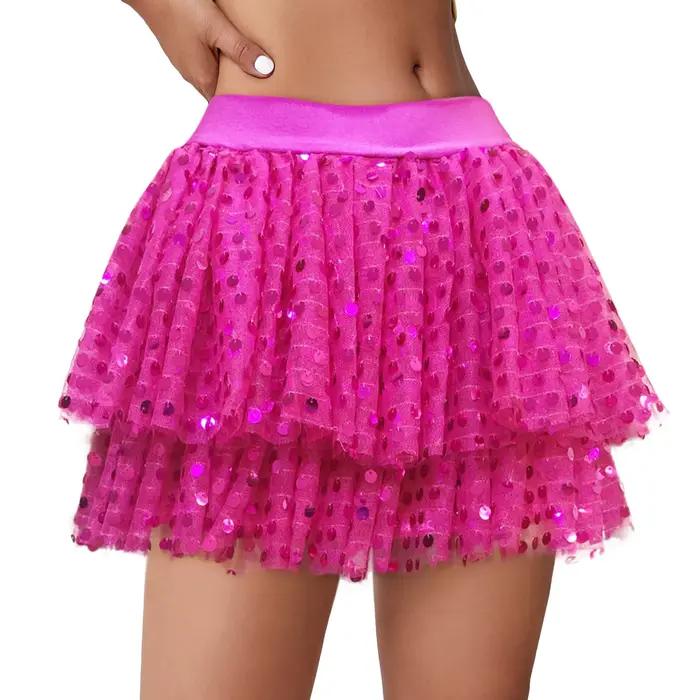 Femmes paillettes mode a-ligne jupe