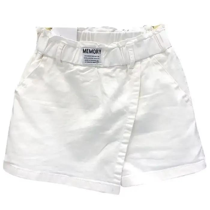 Jupe blanche femmes taille haute coton été