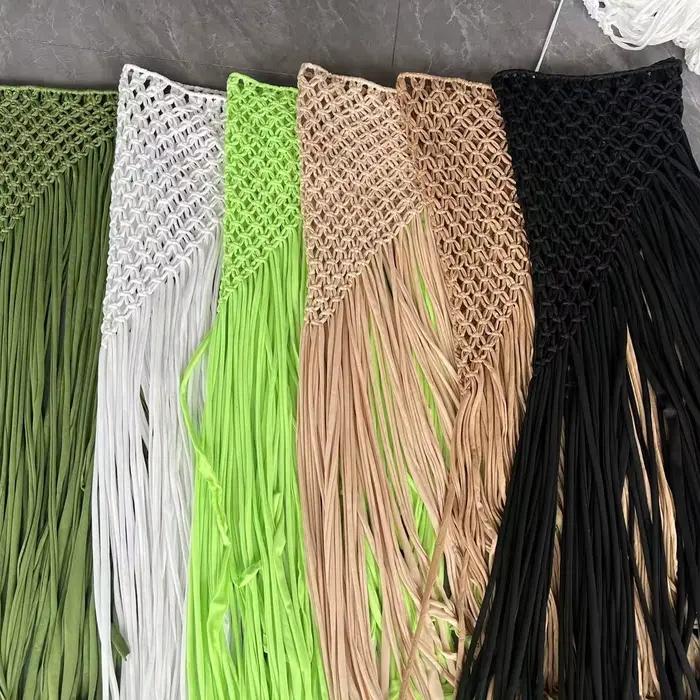 Jupes à pampilles crochetées à la main pour femmes