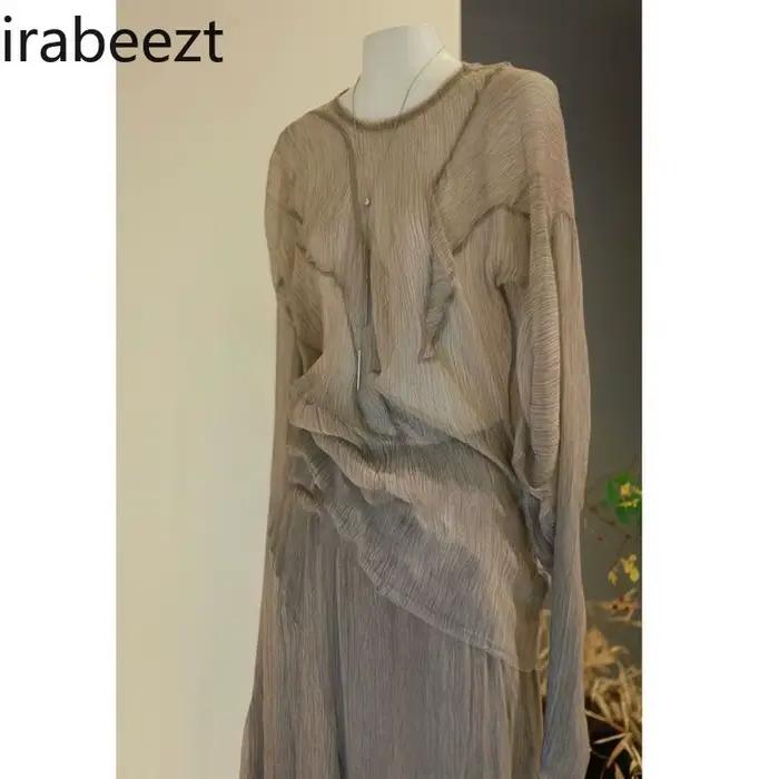 Petite jupe amincissante pour femmes, ensemble jupe Chic européenne de qualité supérieure, tenue flatteuse avec Texture à la mode