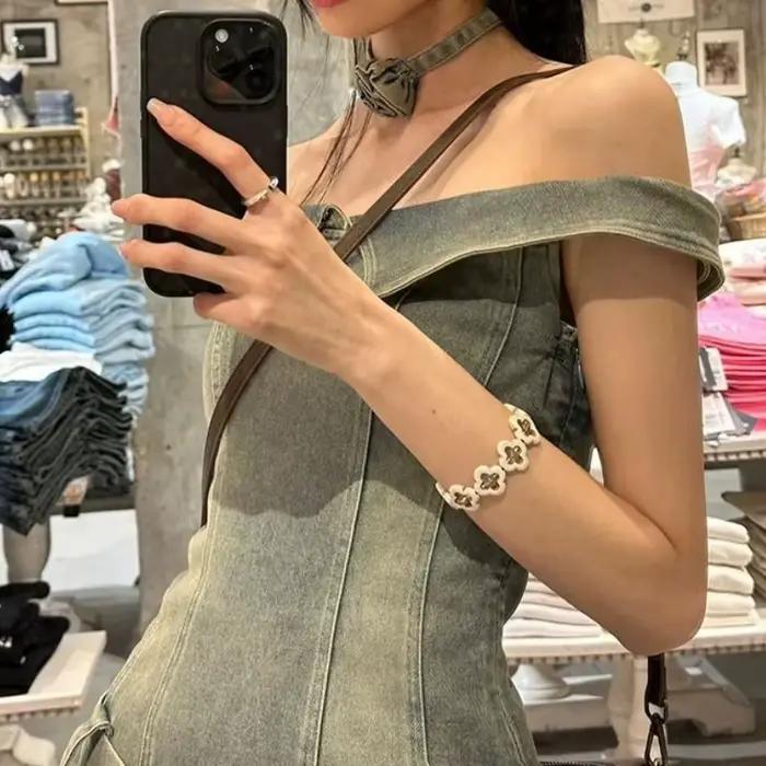 Robe en jean à manches longues et jupe courte pour femmes