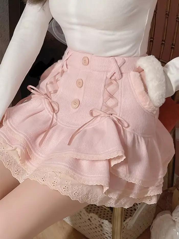 Mini jupe japonaise Sweet Lolita pour femme