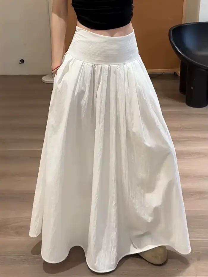Jupe longue blanche élégante pour femme