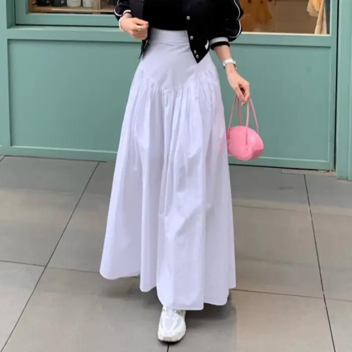 Jupe longue vintage à carreaux pour femme