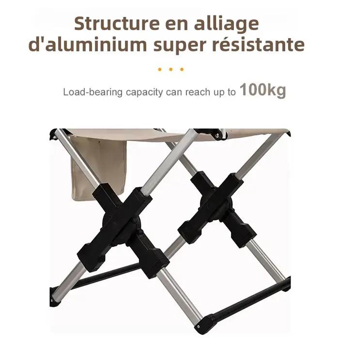 Chaise de directeur pliable d'extérieur, chaise de Camping plage pêche en alliage d'aluminium voyage randonnée pique-nique siège meubles de voyage