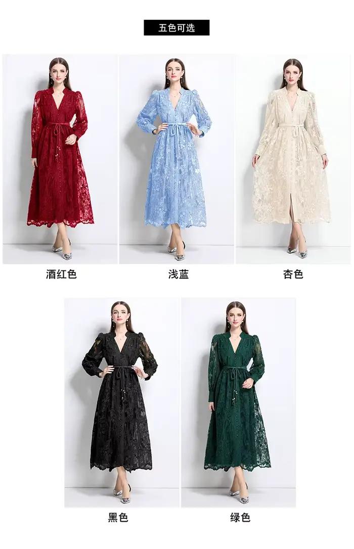 Robe longue française de Style palais