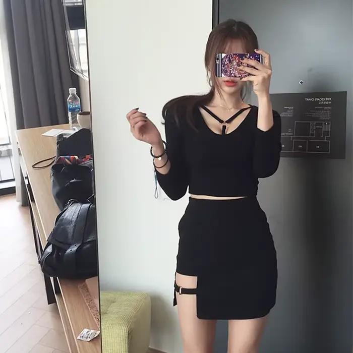 Mini jupe crayon de style coréen pour femmes