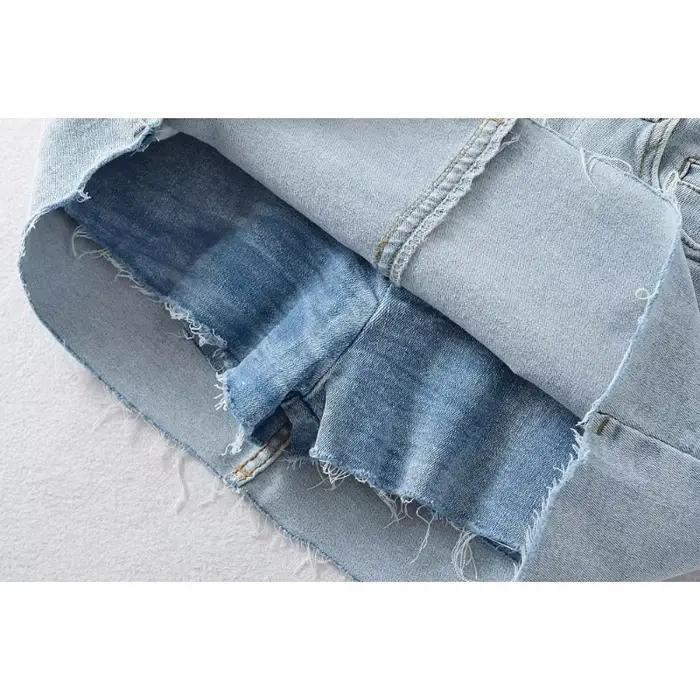Mini jupe en jean avec poches Y2k