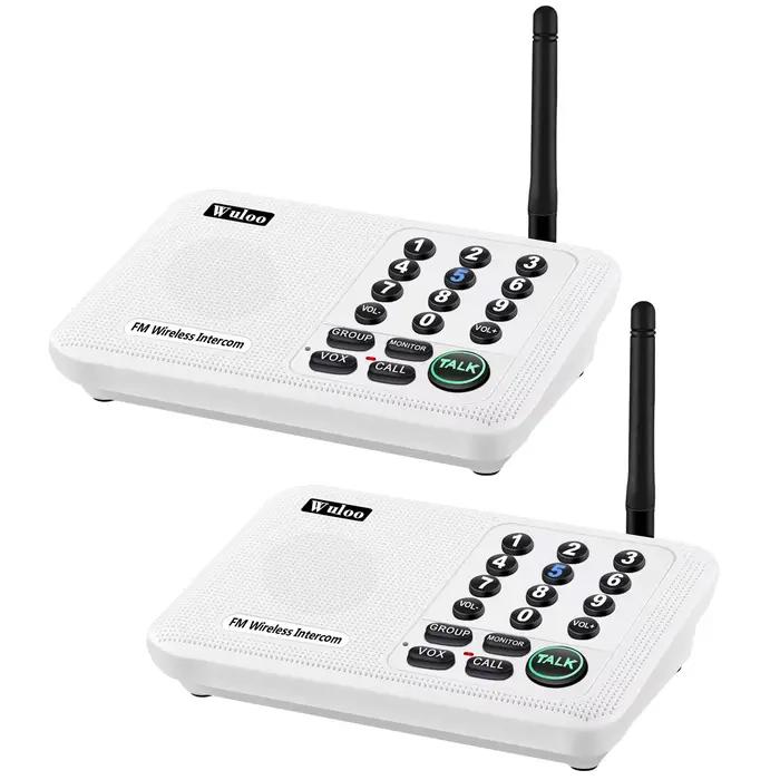 Système d'interphone sans fil longue portée Wuloo 1 Mile pour la maison, les bureaux et les entreprises, communication de pièce à pièce