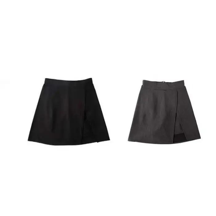 Jupe trapèze fendue de Style coréen pour femmes