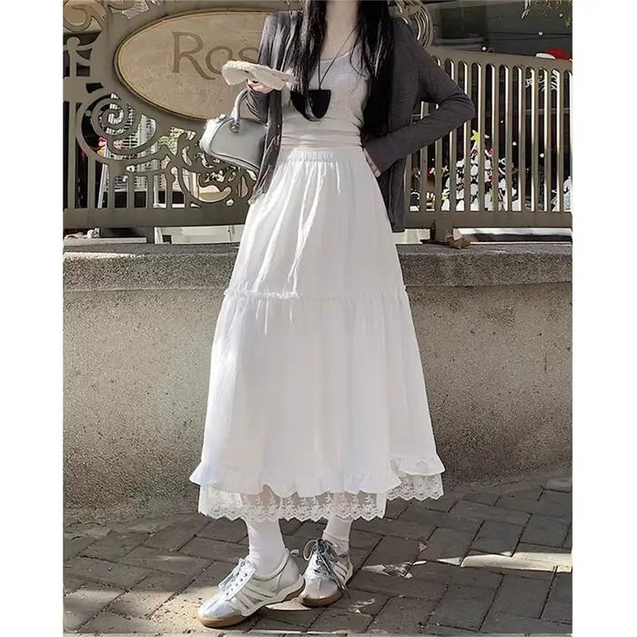 Jupe mi-longue évasée pour femme