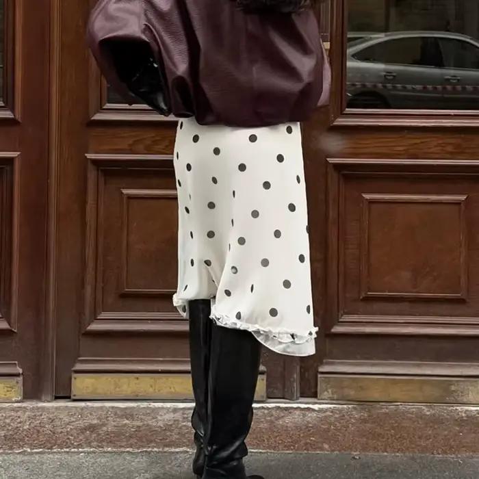 Jupes d'été à pois pour femmes