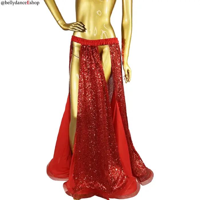 Jupe de costume Bellyylene à paillettes brillantes pour femmes et filles