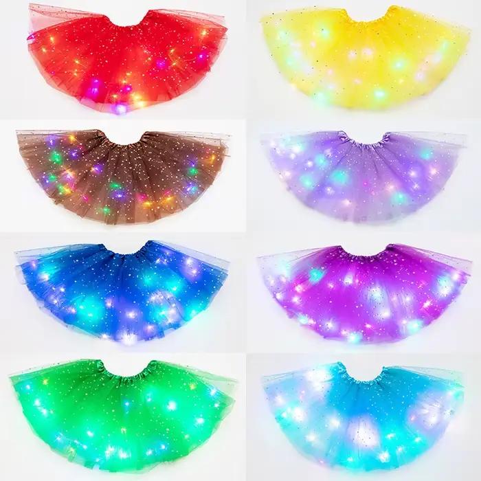 Jupe moelleuse LED lumineuse pour filles
