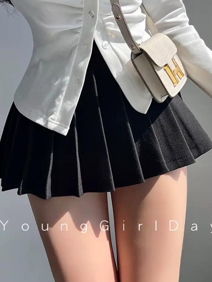 Jupe plissée avec short pour femmes
