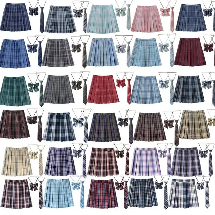 Jupes à carreaux taille réglable femmes été école japonaise jupes plissées taille haute Kawaii Jupe mignonne uniforme Harajuku Jupe