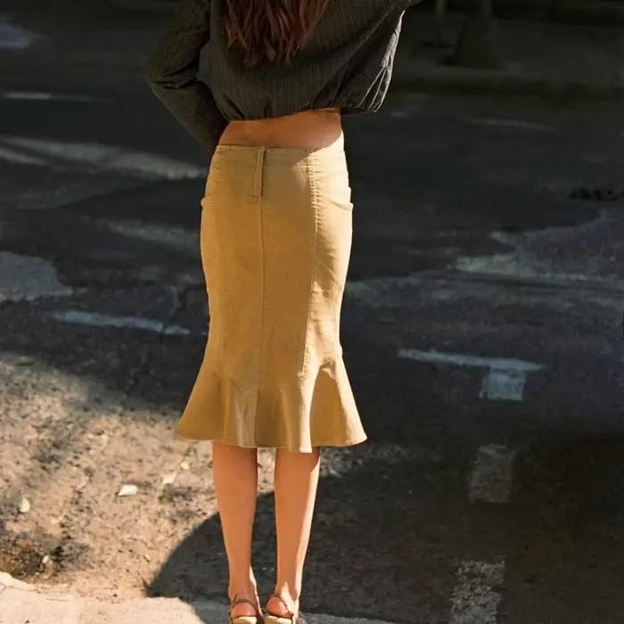 Jupe longue vintage brodée