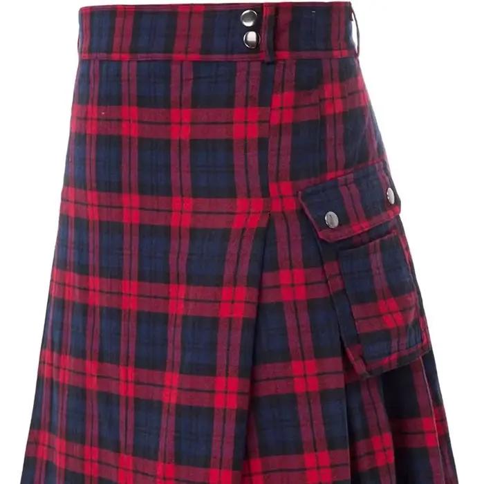Jupe à boucle Vintage de Style écossais pour hommes et femmes