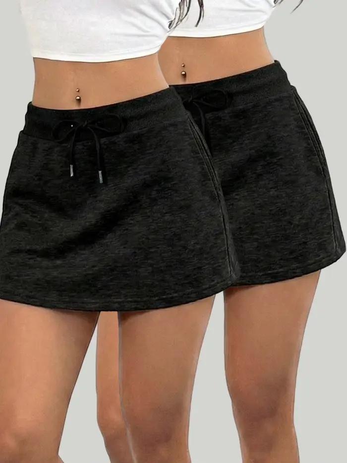 Mini-jupe courte décontractée pour femmes