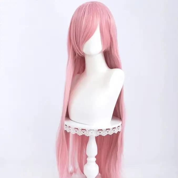 Perruque synthétique longue et lisse multicolore avec frange pour femmes, cheveux résistants à la chaleur, usage quotidien pour Cosplay Lolita
