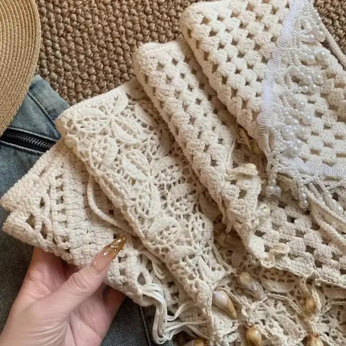 Nouvelle jupe en crochet à franges Y2K