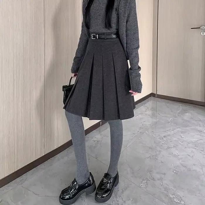 Jupe plissée de Style collégial pour femmes