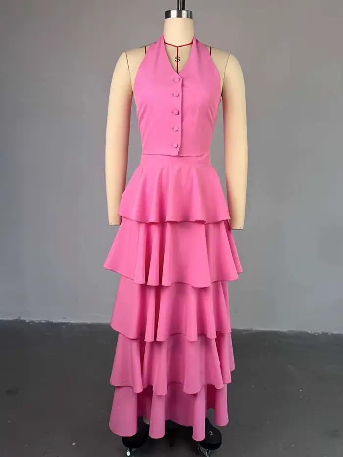 Ensemble jupe d'été 2 pièces pour femme