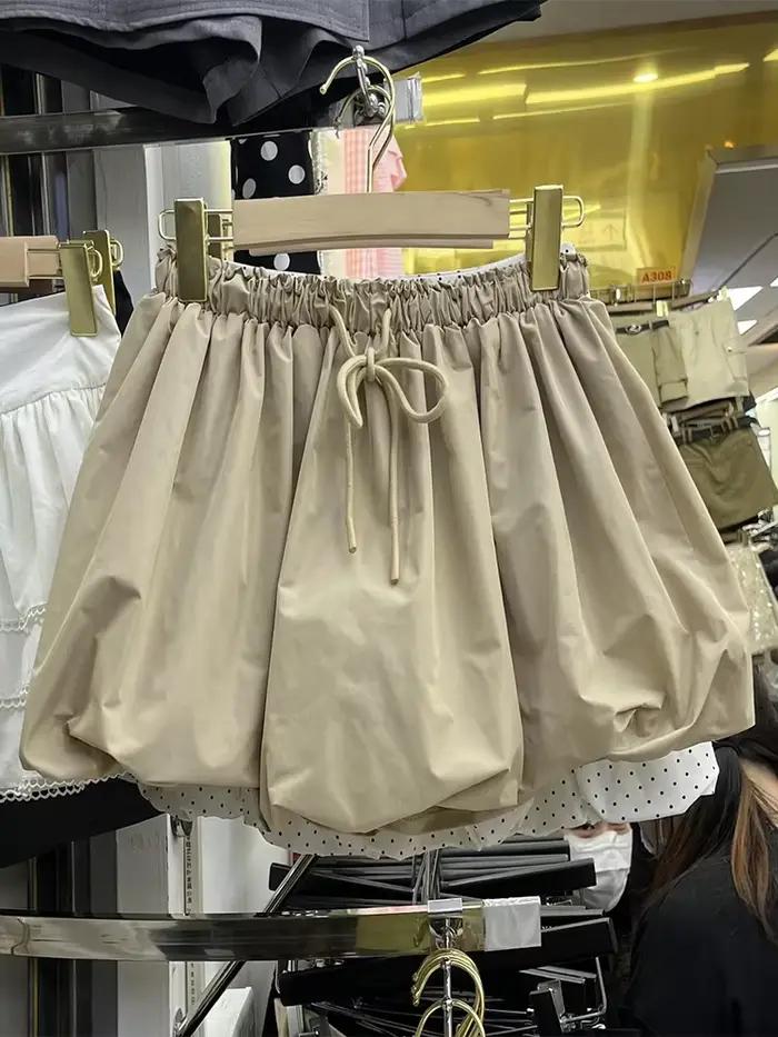 Jupe trapèze taille haute vintage à lacets Dancing JL Ants pour femme mini courte office été occasions spéciales