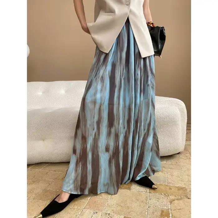 Jupe longue taille haute