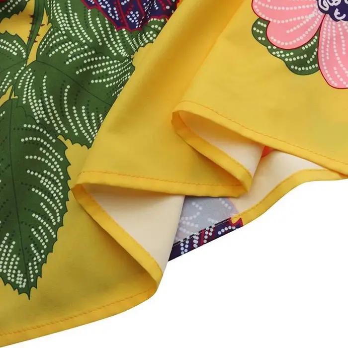 Jupe Maxi bohème imprimé fleuri pour femmes taille haute poche plage fête longue