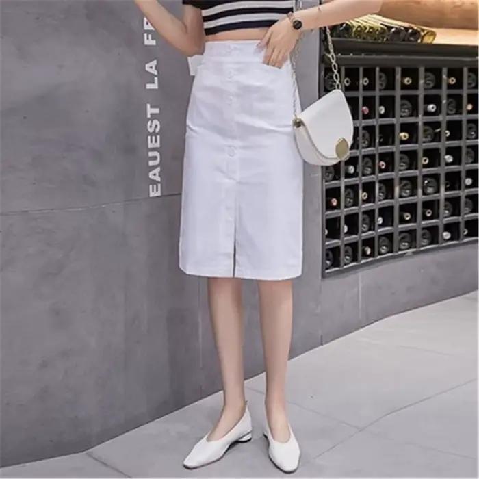 Jupe trapèze taille haute pour femme