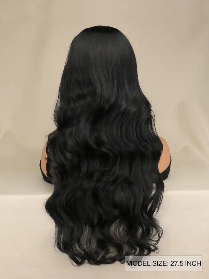 Perruques synthétiques bouclées noires longues pour femmes, perruques bouclées naturelles en Fiber résistante à la chaleur pour Cosplay quotidien