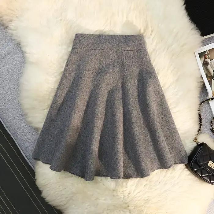 Mini jupe courte tricotée pour femme