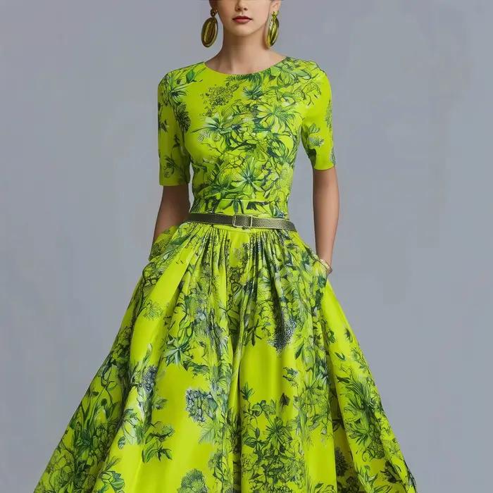 Robe amincissante à fermeture éclair invisible pour femme