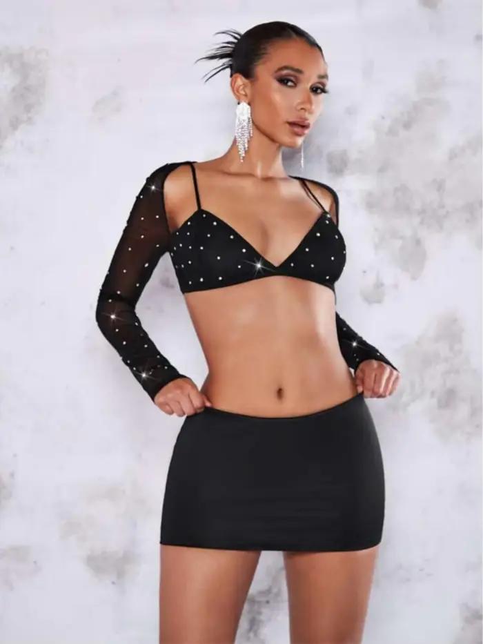 Jupe crayon taille haute de couleur pure pour femmes