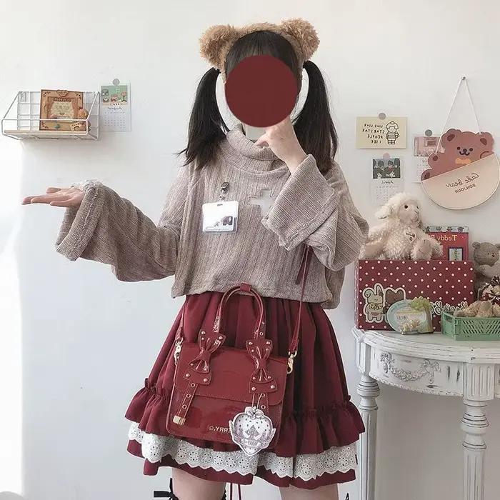 Kawaii dentelle Lolita jupe femmes Y2K Harajuku Mini jupe plissée décontractée Vintage à volants Patchwork taille douce fille Streetwear jupes