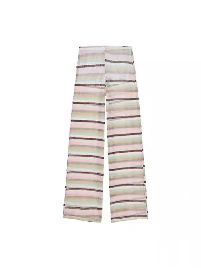 Robe longue rayée pour femmes